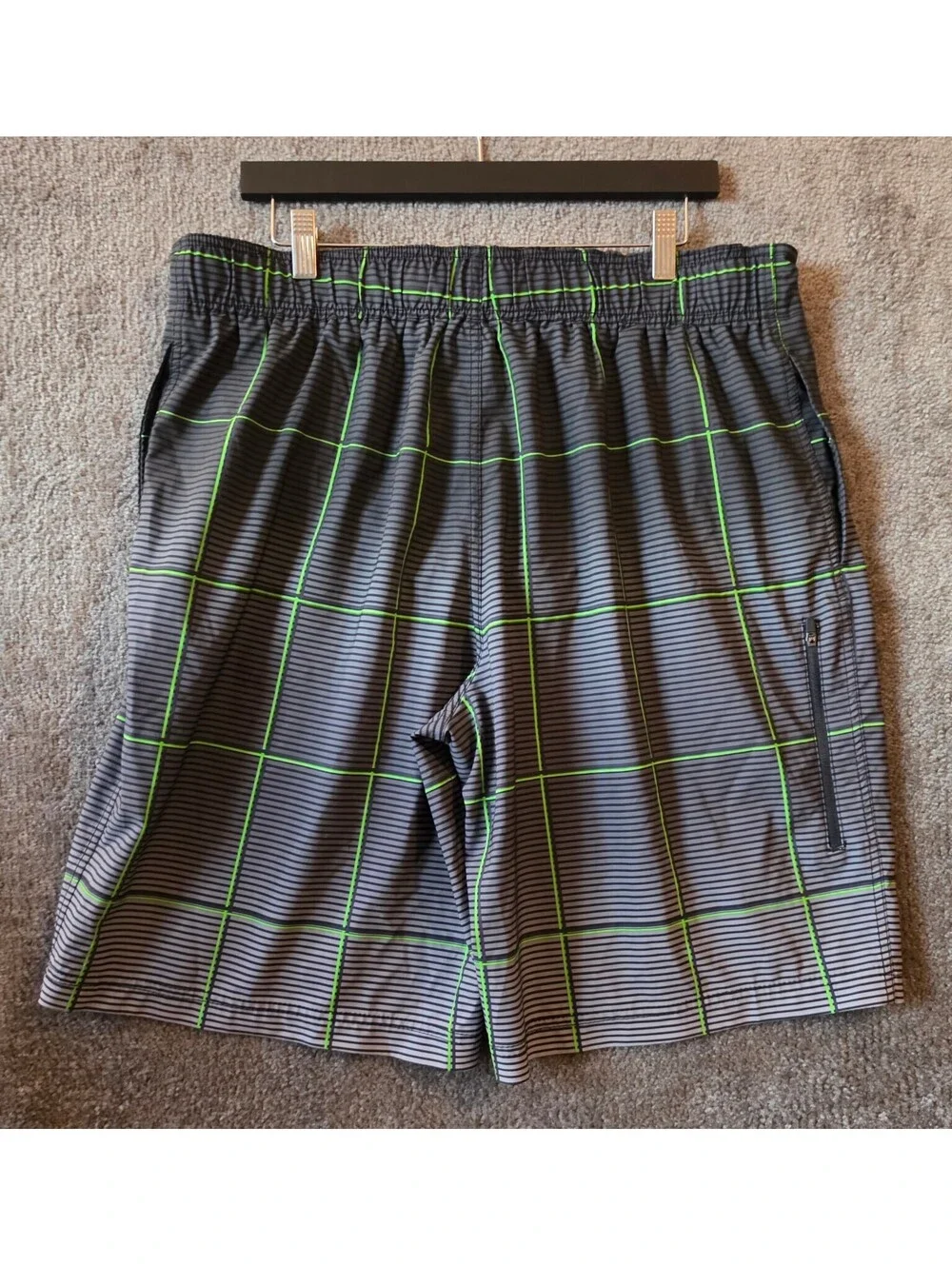 Athletic Works Shorts Men Sz. Lg Black Swimwear Trunks Summer Vacation Casual
